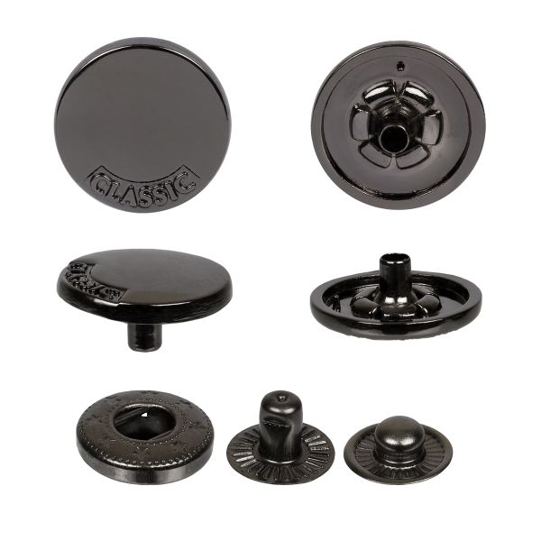 Кнопка Альфа (S-образная) ⌀15.0 мм, 36 шт, металл, нерж., 06 черн.никель, MIKRON JK 001