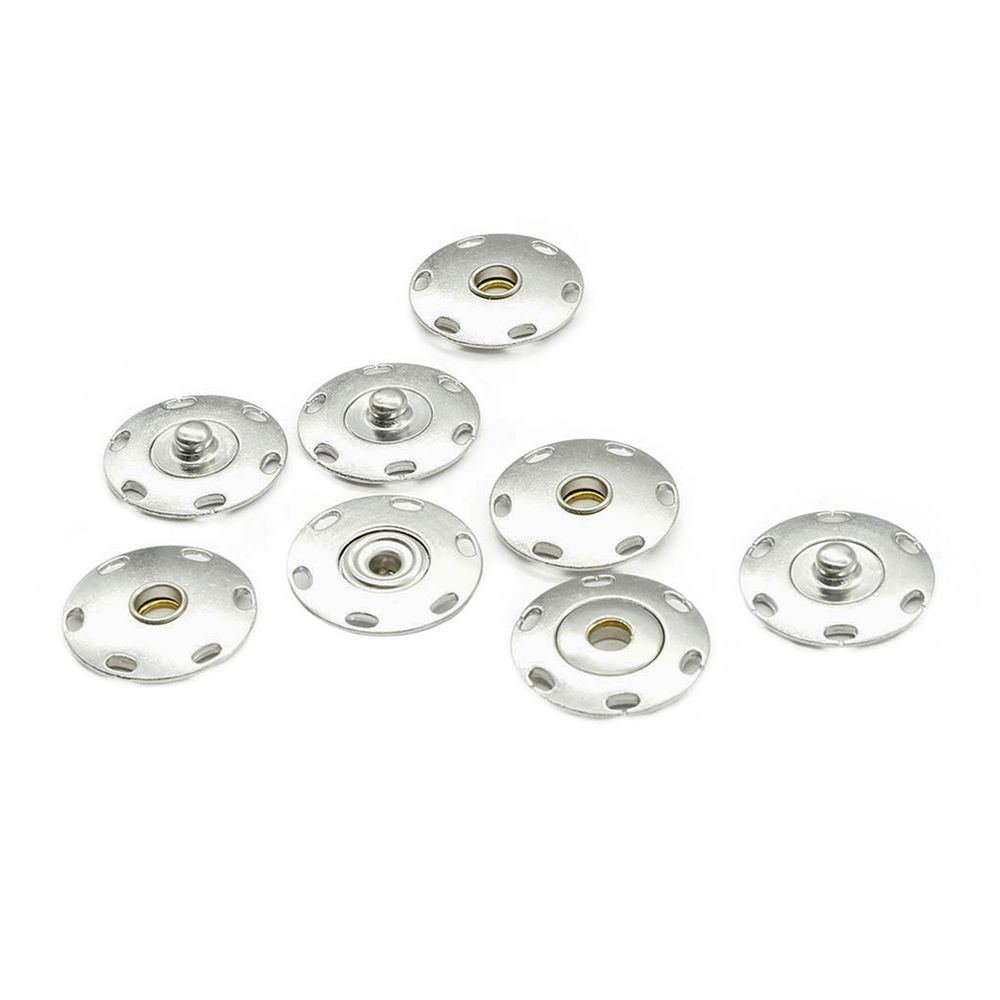 Кнопка пришивная металл ⌀25.0 мм, (никель), 4 шт, КПР2