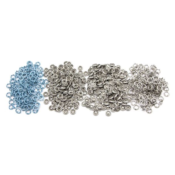 Кнопка рубашечная (джерси) открытая ⌀9.5 мм, ≈144 шт, МЕТАЛЛ, эмаль, 185 голубой матовый, NEW STAR