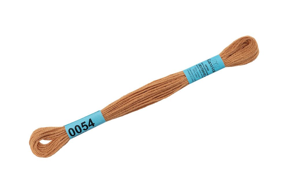 Мулине Gamma 100% хлопок, цв.0054 песочный, 24 мотка по 8 метров