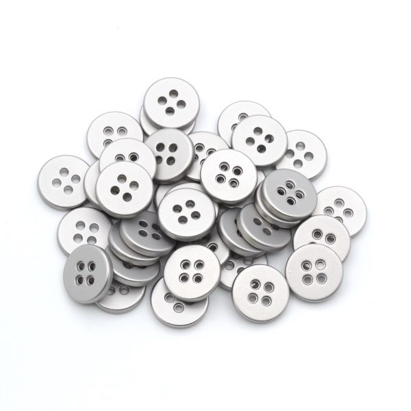 Пуговицы 4 прокола 18L (DS (серебро (никель))), 36 шт, S090148