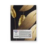 Бизнес-блокнот, мат. лам. + тис. золотой фольгой, тониров. блок, евроформат 64 л. 24 шт, французская клетка, Золотые листья 01155, Светоч ББ97