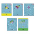 Тетрадь ученическая общая, матовая ламинация + выборочный УФ лак, A5+ 48 л. на скобе, белизна 100%, 10 шт, клетка, 000326 Суперкот, Светоч 48ТСК5_24_3_1