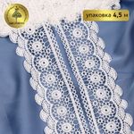 Кружево гипюр (плетёное) 60 мм, матовая нить TBY.0840, цв.белый уп.4.5м, Kruzhevo