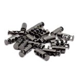 Фиксатор (зажим) для шнура металл 2 отв., 8х23 мм, чер.никель, 20 шт