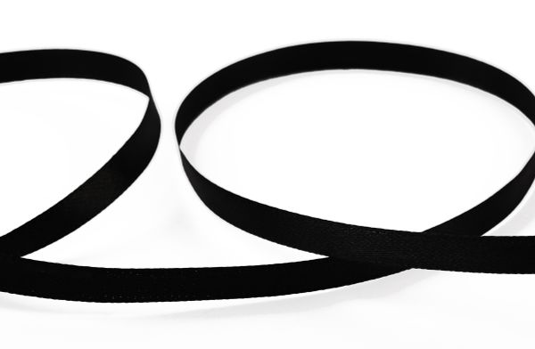 Лента атласная 1-сторонняя 6.0 мм / 33±2 метра, 113 черный, Gamma