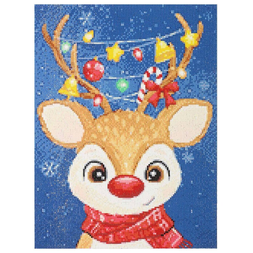 Алмазная (кристальная) мозаика Cristyle, Новогодний олененок, 30х40см