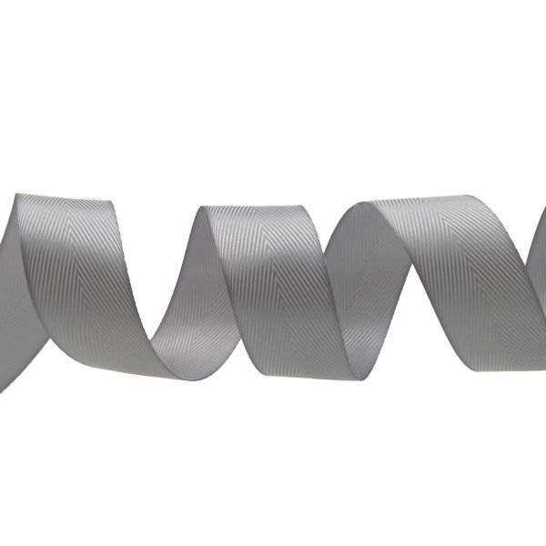 Лента декоративная ёлочка 40.0 мм / 20±1 метров, 43 св.серый