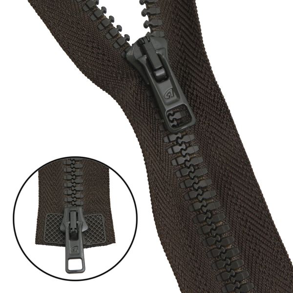 Молния трактор Arta Т6 (6 мм) 2 зам., разъем., 100 см, ОПТ. УП. 25 ШТ., 175 т.хаки