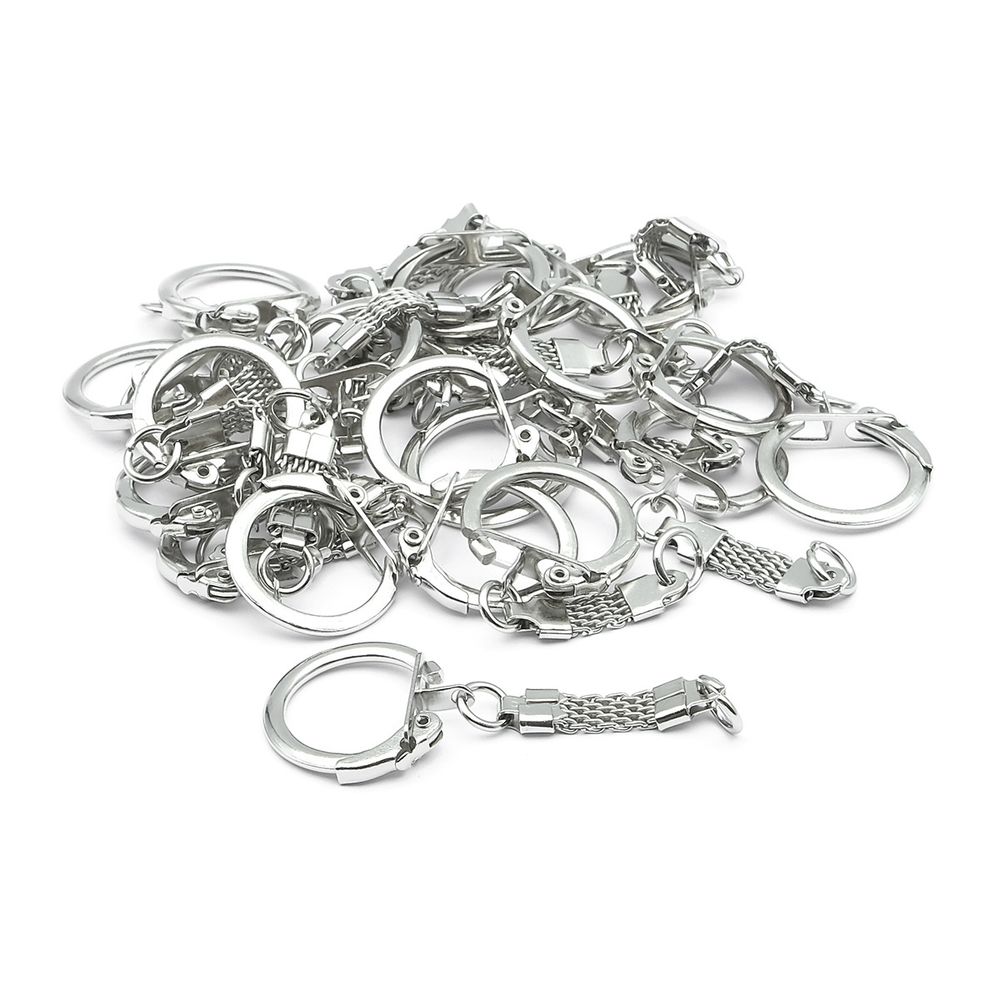 Кольцо для ключей и брелоков ⌀18 мм, никель, 5AS-095, 20 шт