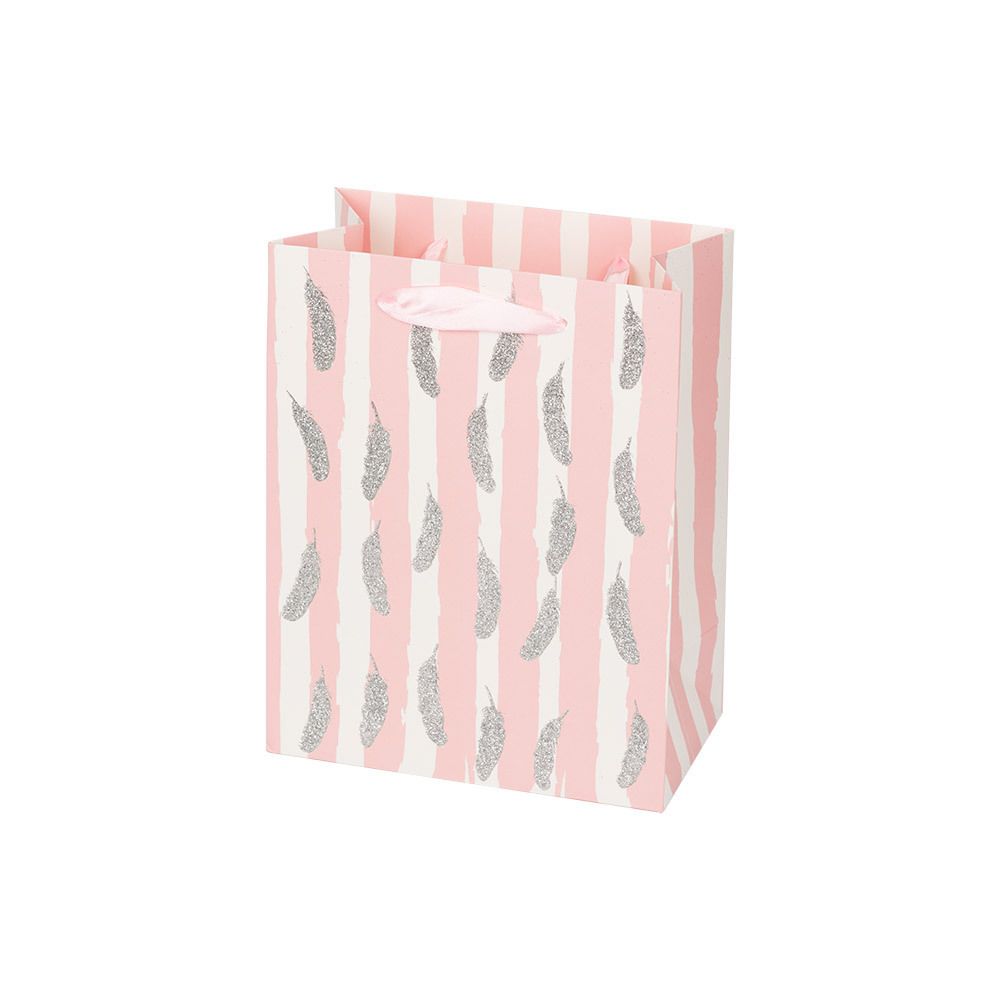 Подарочный пакет 210 г/м², 18х23х10 см, 12 шт, 02 перья, Stilerra CRLS