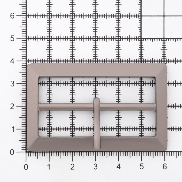 Пряжка ременная металл 50 мм, прямоугольная, олово (чер.никель), MB-155
