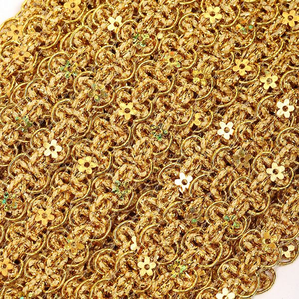 Тесьма отделочная 12 мм / 13.71 метров, TBY 905 цв.золото