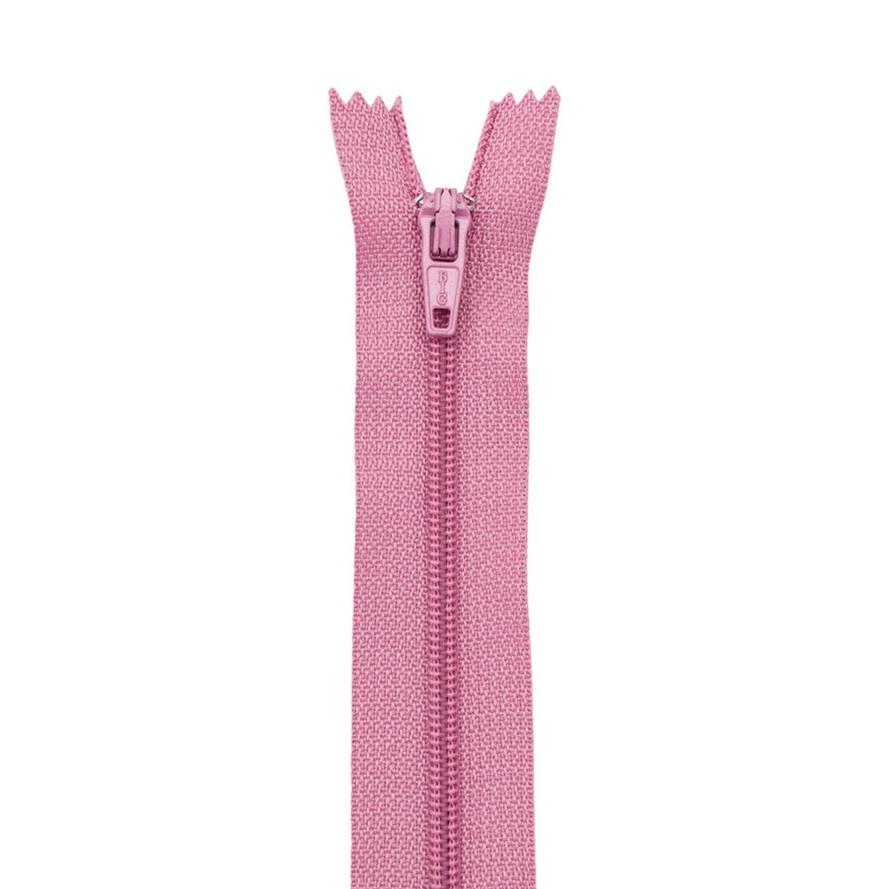 Молния спираль (витая) брючная Т3 (3 мм) 1 зам., н/раз., 20 см, автомат, чайн.роза авт. 20 см, ГР, 30124, 10 шт