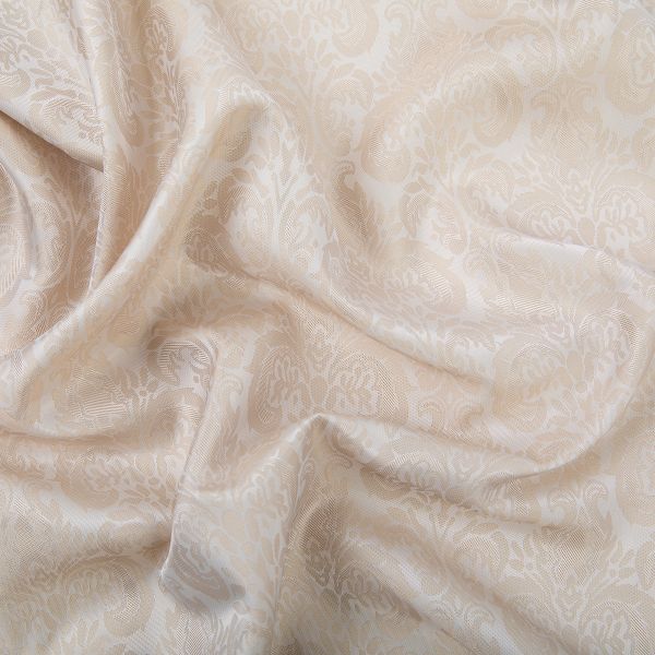 Ткань подкладочная (таффета) с рисунком 96 г/м², 100х145 см, 094 св.бежевый (орнамент), Gamma JTR