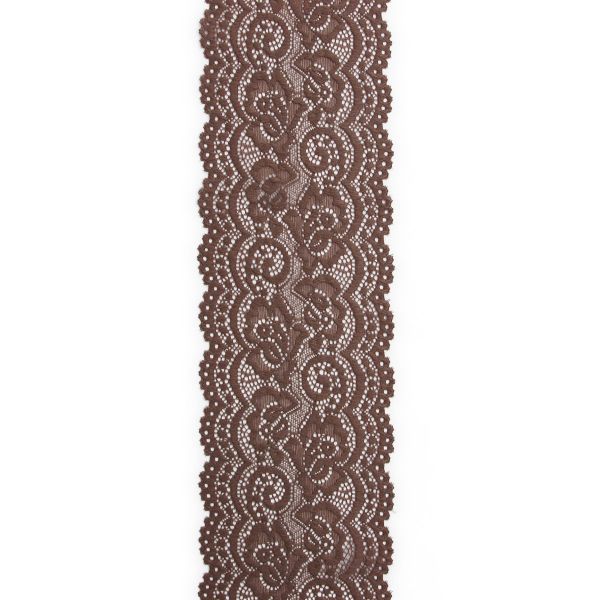 Кружево эластичное (стрейч) 100 мм / 3 метра, C072 шиншилла