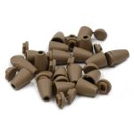 Наконечник для шнура пластик колокол ⌀6/9 мм, 14х11 мм, ПП, бежевый, 100 шт