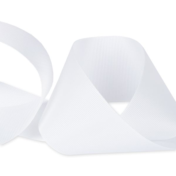 Лента репсовая (в рубчик) 50.0 мм / 25±1 метров, 002 гр.белый, Gamma GR-50