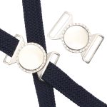 Пряжка-застежка 50мм со стразами, 2 шт, никель /TOS/