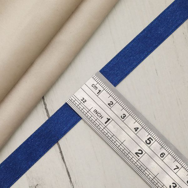 Лента атласная 1-сторонняя 12.0 мм / 22.86±1 метров, 156 т.синий, Globus