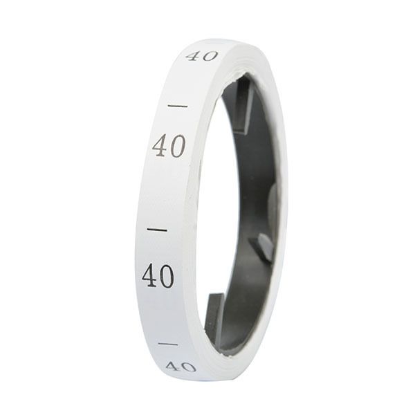 Этикетка-размерник п/э, размер 40 белый 10х25 мм ТВ в рул. 300 шт