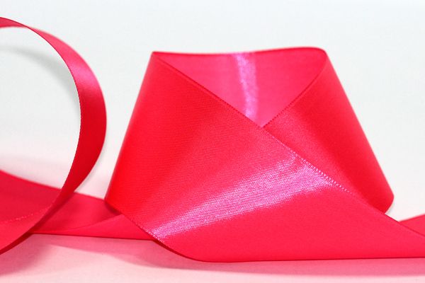 Лента атласная 1-сторонняя 50.0 мм / 33±2 метра, 014 яр.розовый, Gamma