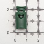 Фиксатор (зажим) для шнура пластик 1 отв., ⌀4.5 мм, 19х9 мм, цилиндр, ПП, т.зеленый, 100 шт