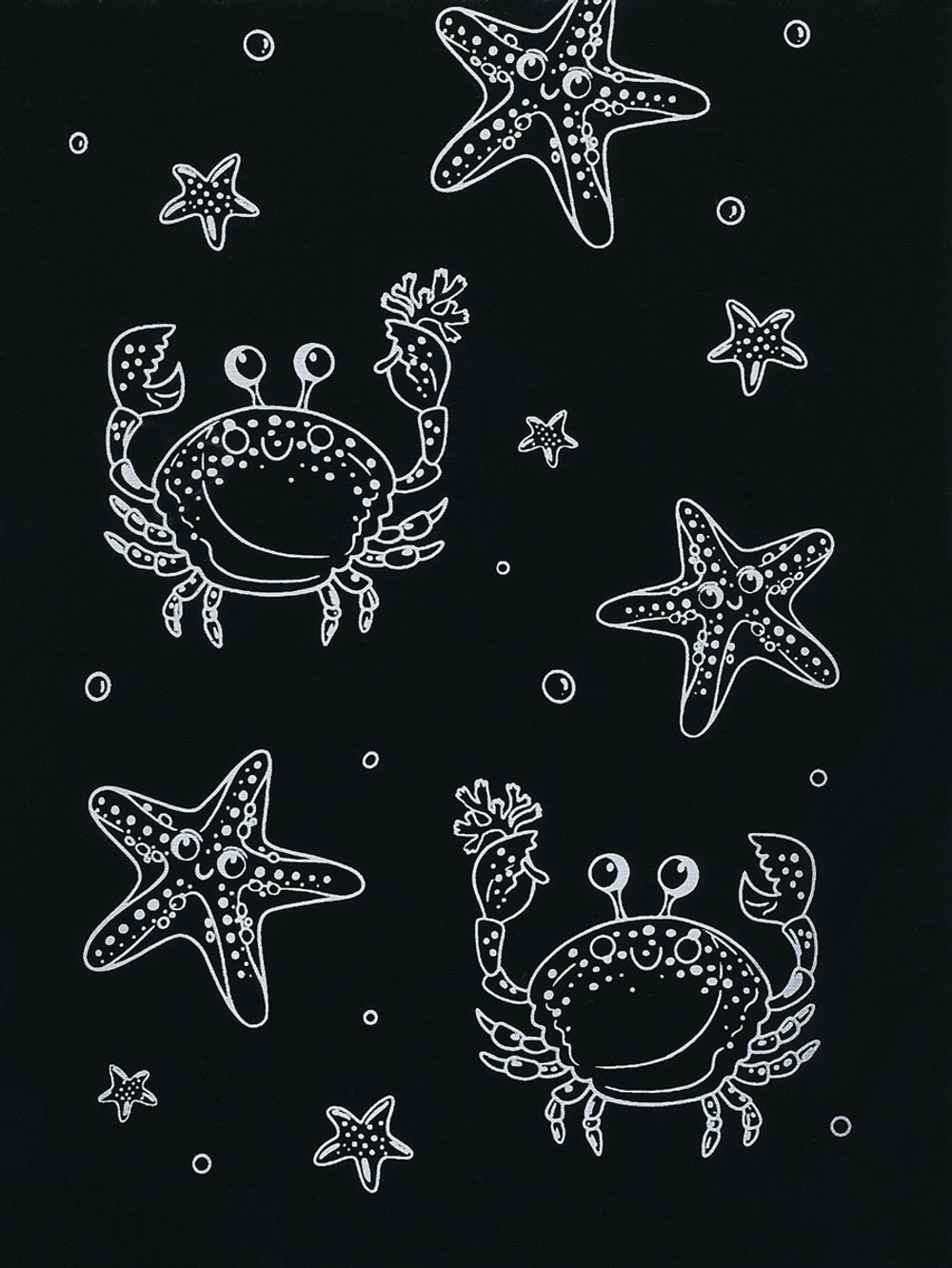 Набор для творчества Гравюра-блокнот Морские обитатели, 10х14 см, Hobbius GHPS-05