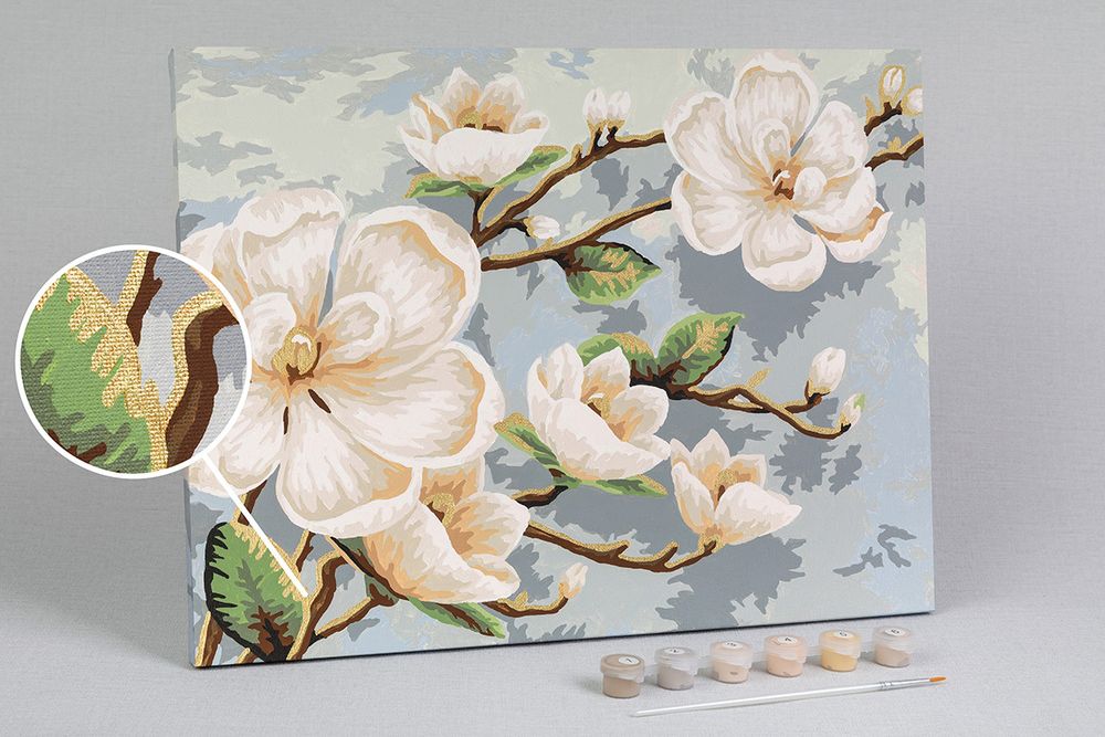 Картина по номерам Фрея PNB/PM-209, Ветвь магнолии, 40х30 см