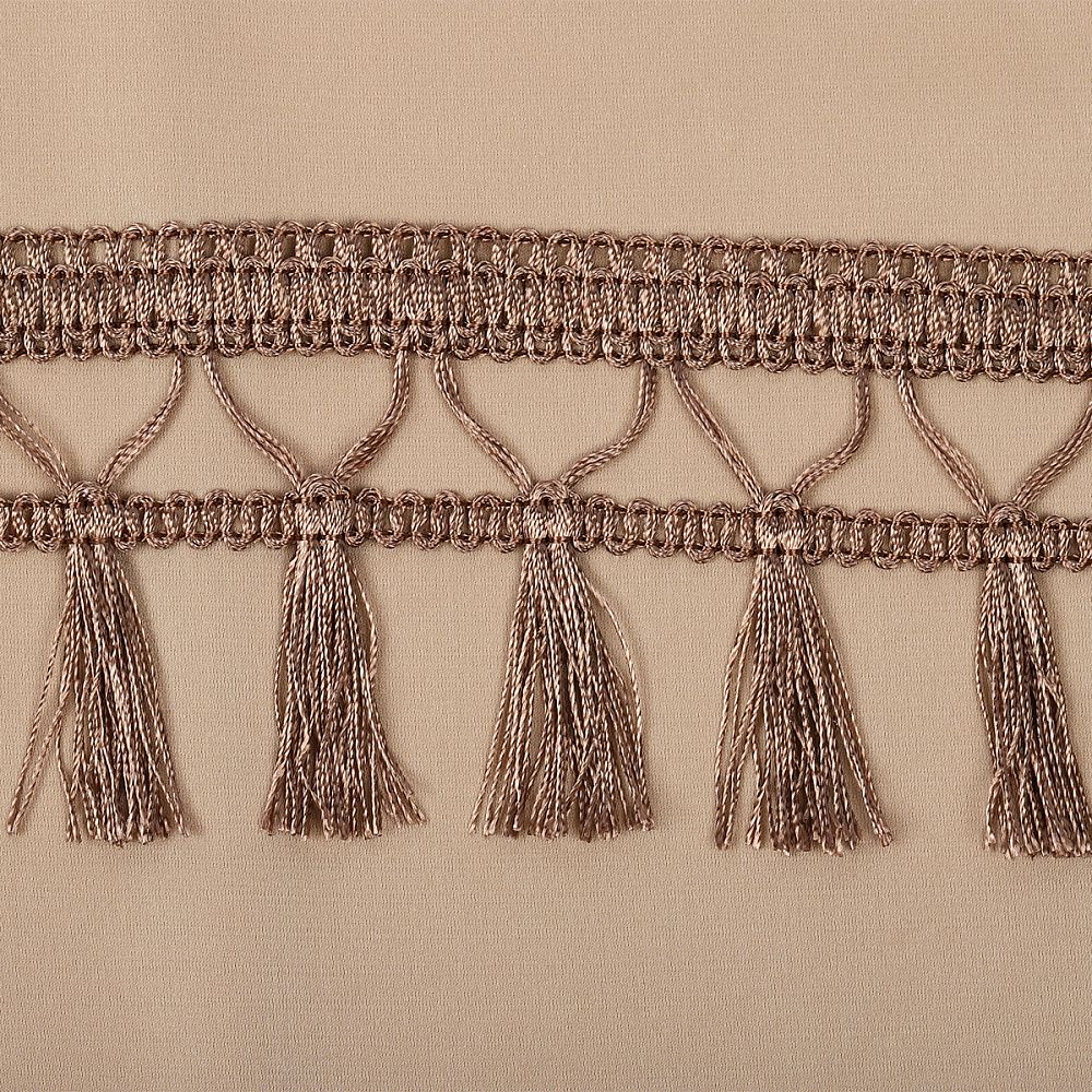 Бахрома отделочная 70.0 мм / 10 метров, 6154-0419, с кисточками, цв.6458 темно-бежевый