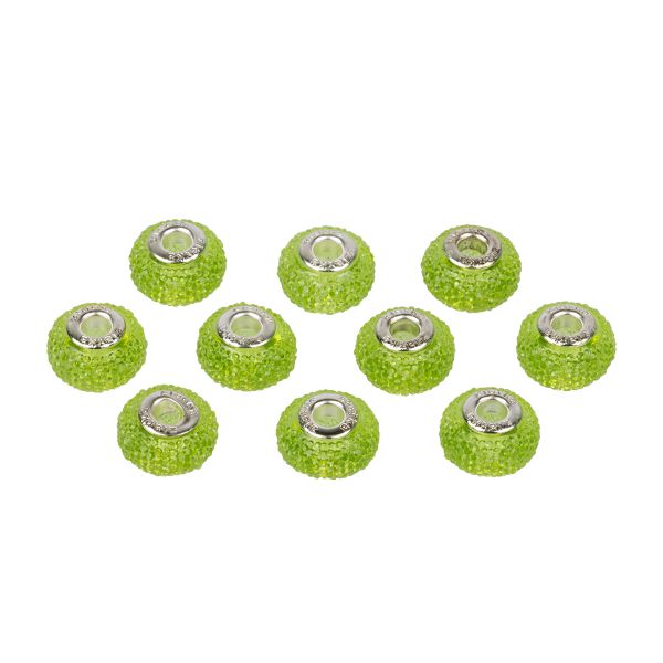 Бусины шармы ⌀16 мм, 10 шт, смола, №06 салатовый, Zlatka RFB-16