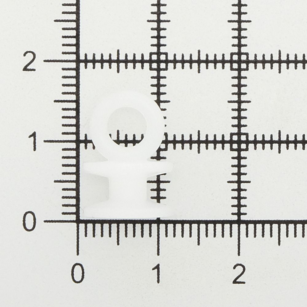 Бегунок шторный 15 мм (⌀10 мм), для потолочных шин, белый, 100 шт