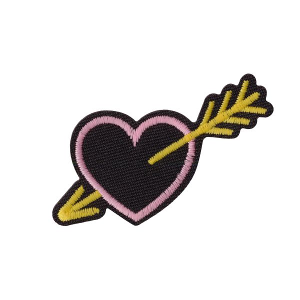 Термоаппликация №05, 1 шт, 02-502 Сердце со стрелой 6.9х3.3 см, Gamma ETF