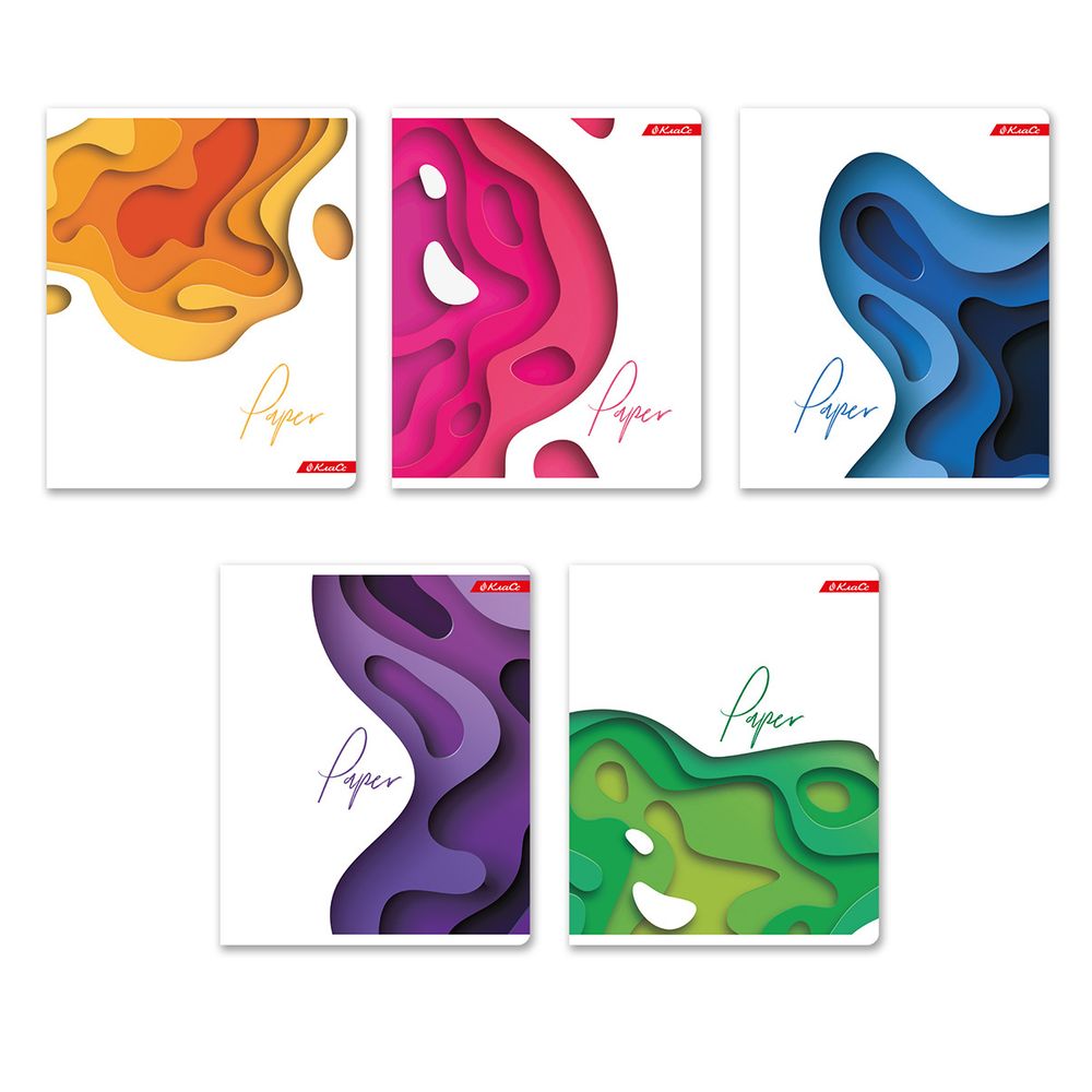 Тетрадь ученическая общая, выборочный лак, A5+ 96 л. на скобе, белизна 100%, 5 шт, клетка, 000339 Капля радуги, Светоч 96ТСК5_4_3_1