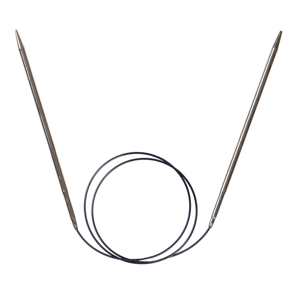 Спицы круговые ⌀4.5 мм, 80 см, 1 шт, серебристые, Prym 212154