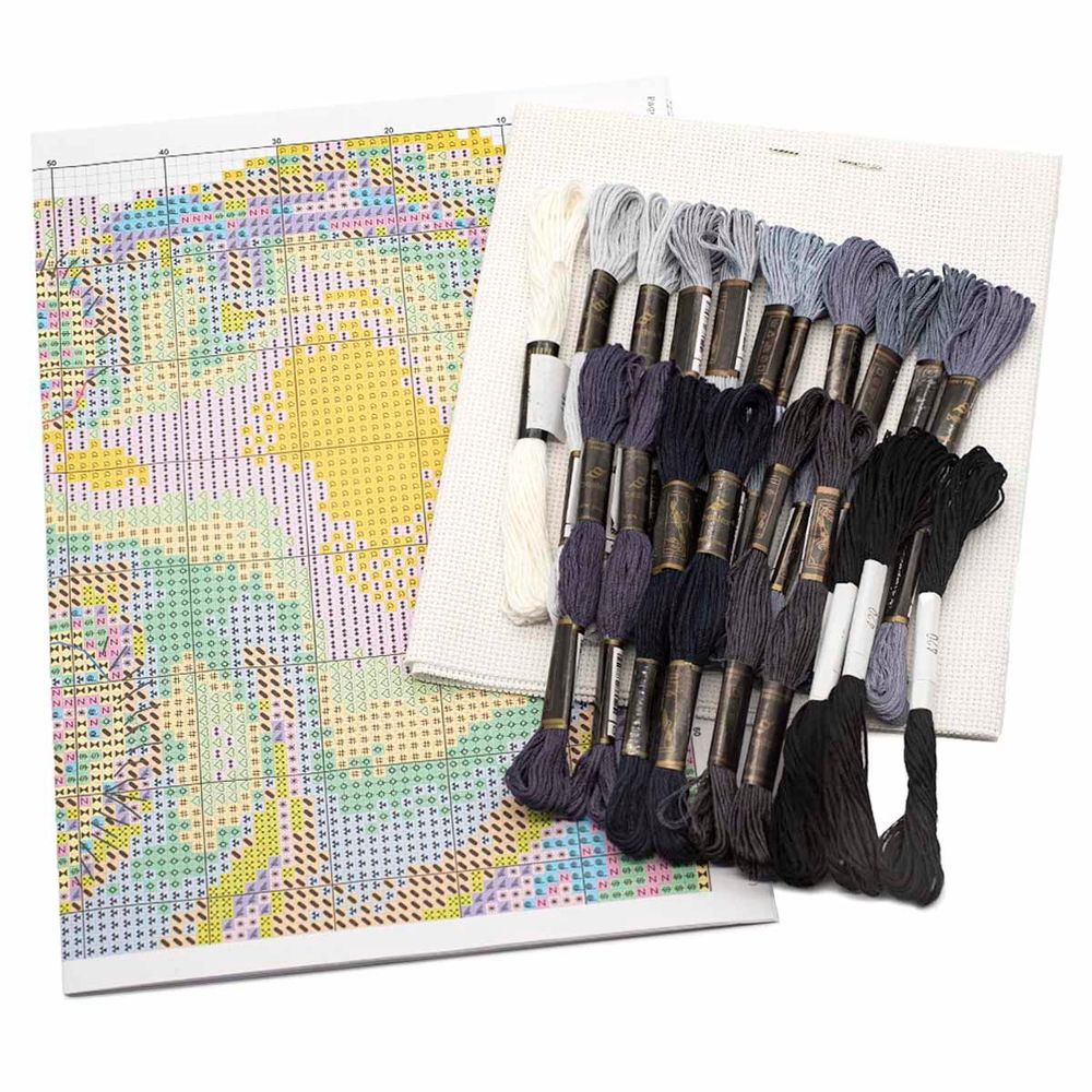 Набор для вышивания нитками Hobby&Pro, Девичьи мечты 27х25см