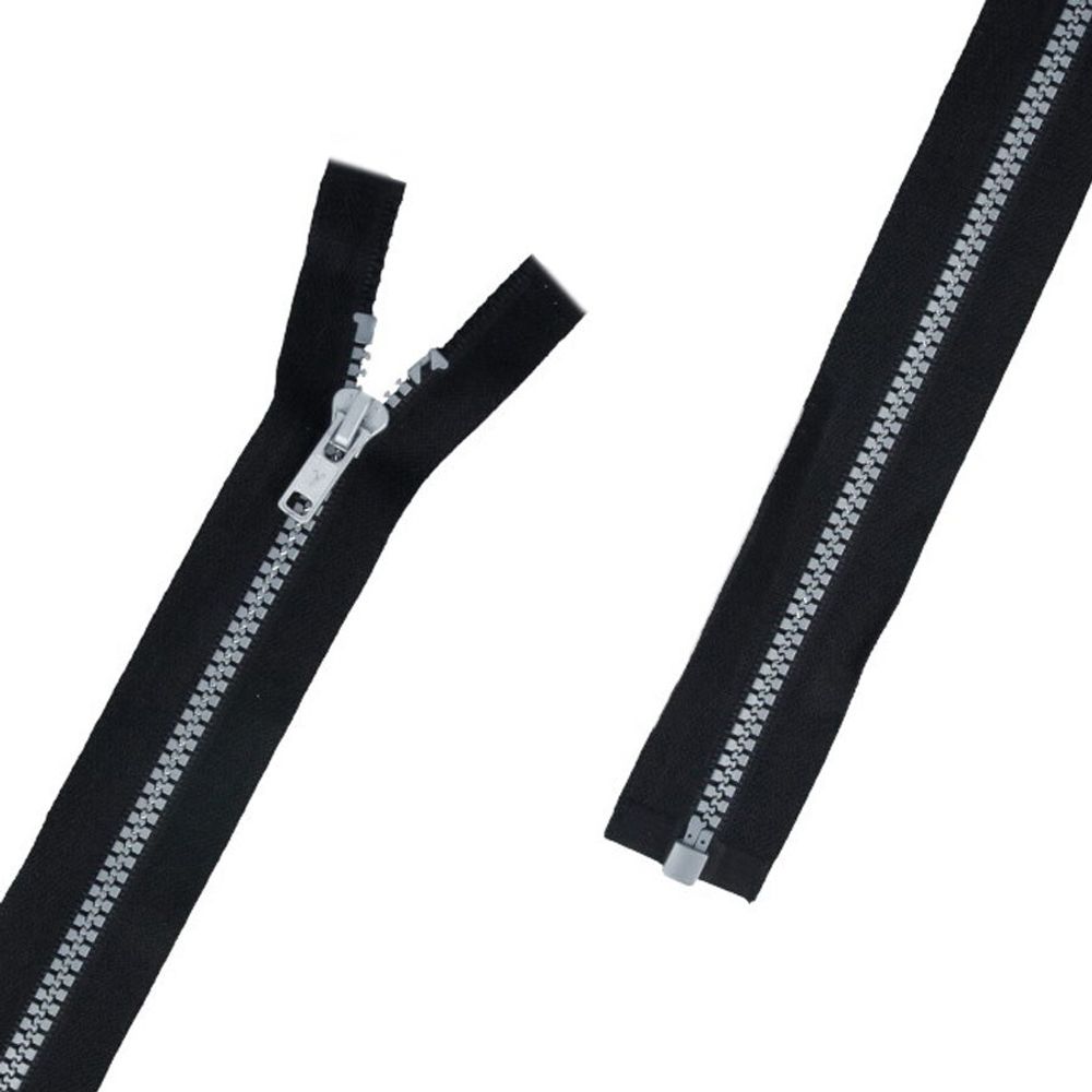 Молния трактор Т4 (4 мм) 1 зам., разъем., 40 см, 000 под алюминий, черный, G304 Gamma, 10 шт