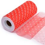 Фатин на шпульке средней жесткости 150 мм / 22.86 метра, TBY.T663.008, цв.008 красный