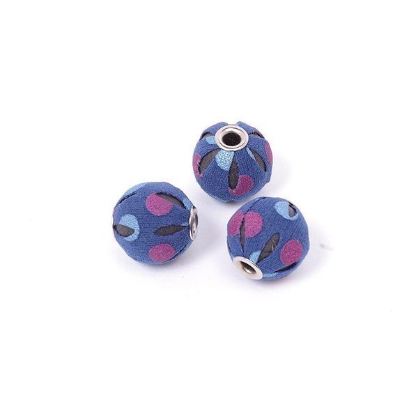 Бусины пластик ⌀15 мм, in ⌀4 мм, цв. 3 синий, 2 шт, Tesoro