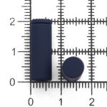 Наконечник для шнура металл 7х20 мм, т.синяя резина цв.919, 10 шт