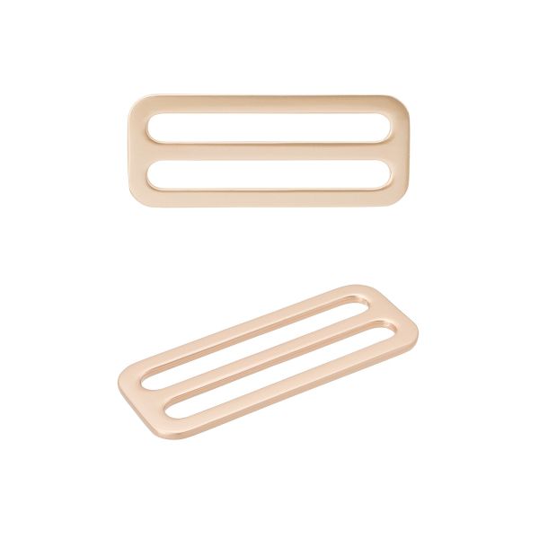 Пряжка регулировочная металл литая плоская 51.0 мм (60х24мм), золото, МВ2343, 6 шт