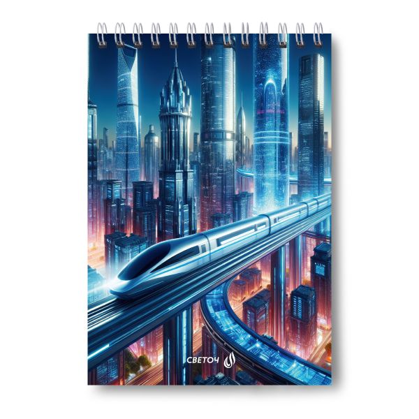 Блокнот на гребне A5 40 л., 4 шт, клетка, Взгляд в будущее 01267, Светоч Б135