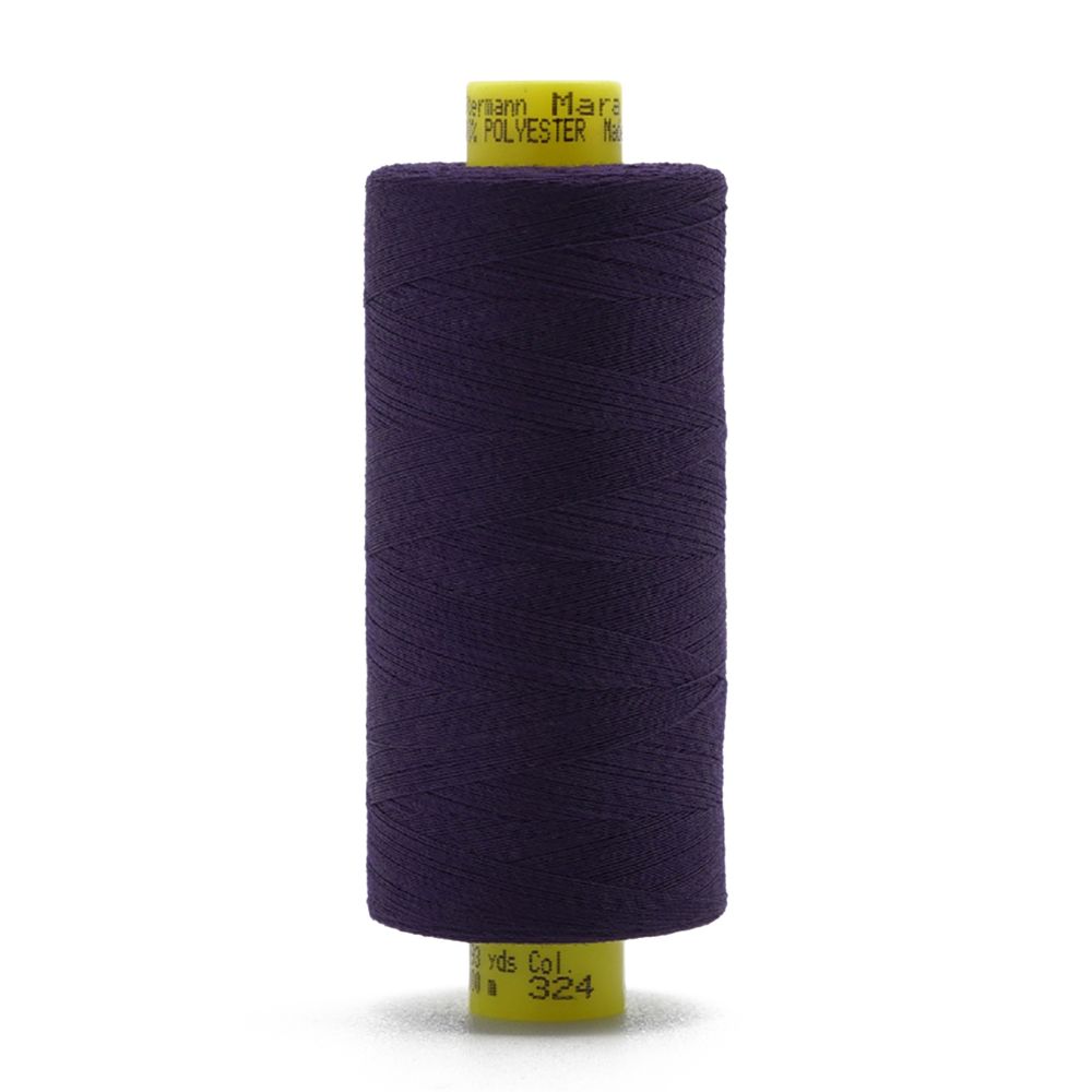 Нитка особо тонкая Gutermann Mara №150 (150/2), 1000 м, 713953, цв. 324 темно-фиолетовый, 1 катушка