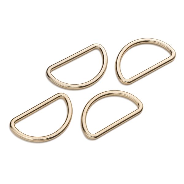 Полукольцо литое металл внутр. 30 мм (внешн. 37х22 мм), 4 шт, цв. светлое золото, Prym