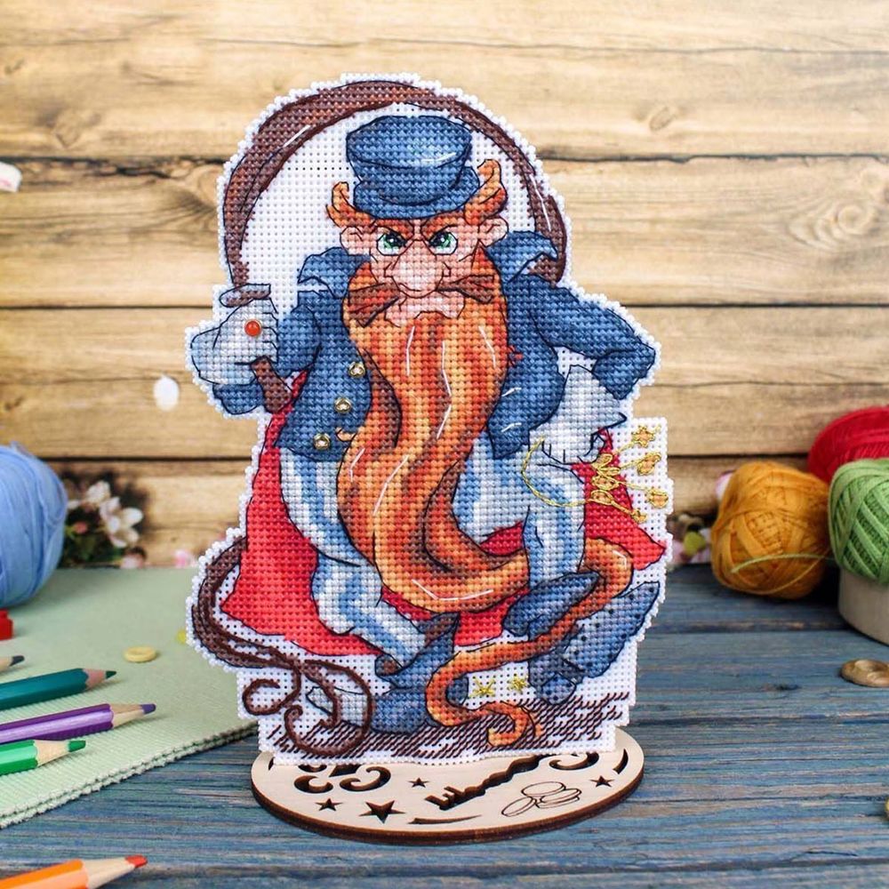 Набор для вышивания нитками МП Студия, на пластиковой канве Карабас-Барабас 18х13см