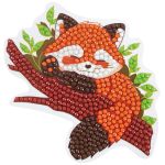 Алмазная (кристальная) мозаика Фрея ALVM-107, магнит Красная панда, 11.5х9.5 см