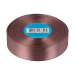 Лента атласная 1-сторонняя 25.0 мм / 33±2 метра, 099 коричневый, Gamma