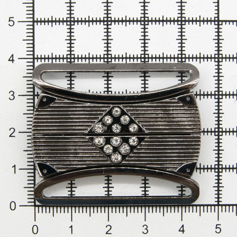 Пряжка ременная металл 40 мм (чер.никель), 4 шт