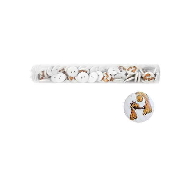 Пуговицы деревянные Фауна 18мм 50 шт, Жираф 3