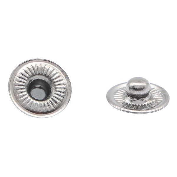 Кнопка Альфа (S-образная) ⌀12.5 мм, ≈1440 шт, №54, СТАЛЬ, чер.никель, NEW STAR